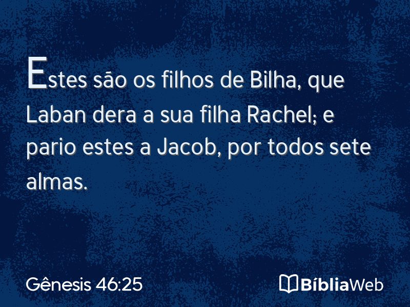 Gênesis 46:25 em imagem para compartilhar