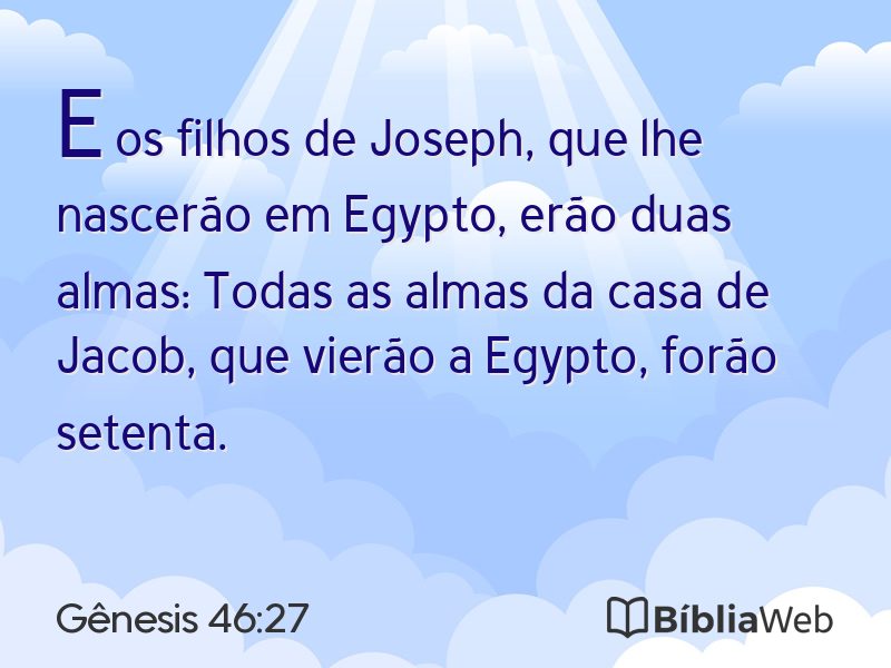 Gênesis 46:27 em imagem para compartilhar