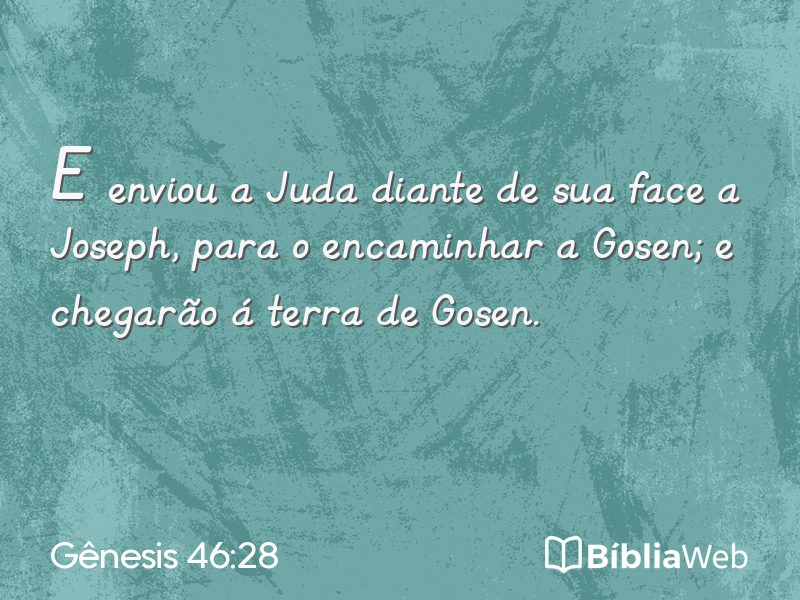 Gênesis 46:28 em imagem para compartilhar