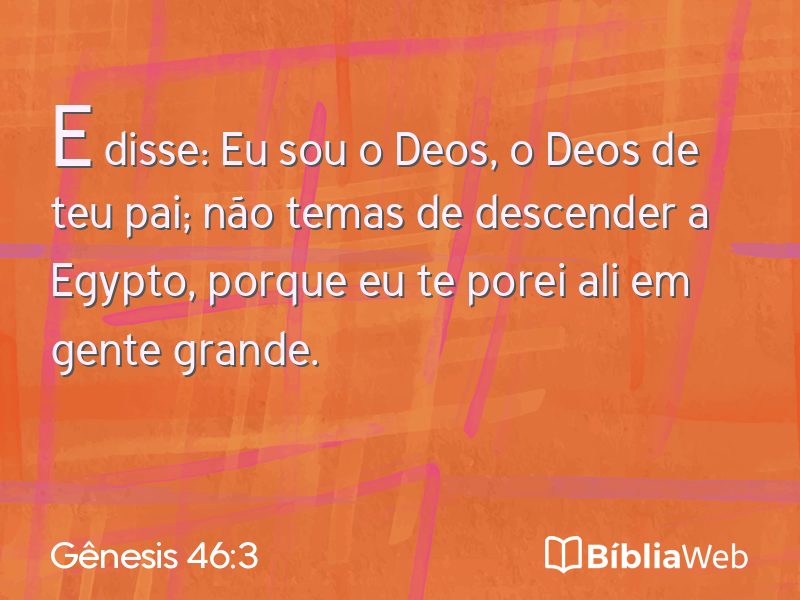 Gênesis 46:3 em imagem para compartilhar