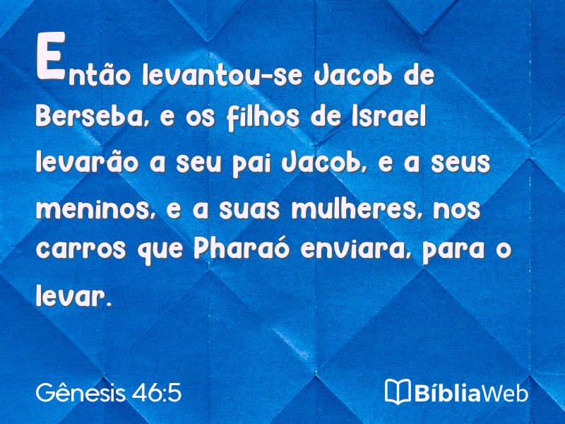 Gênesis 46:5 em imagem para compartilhar