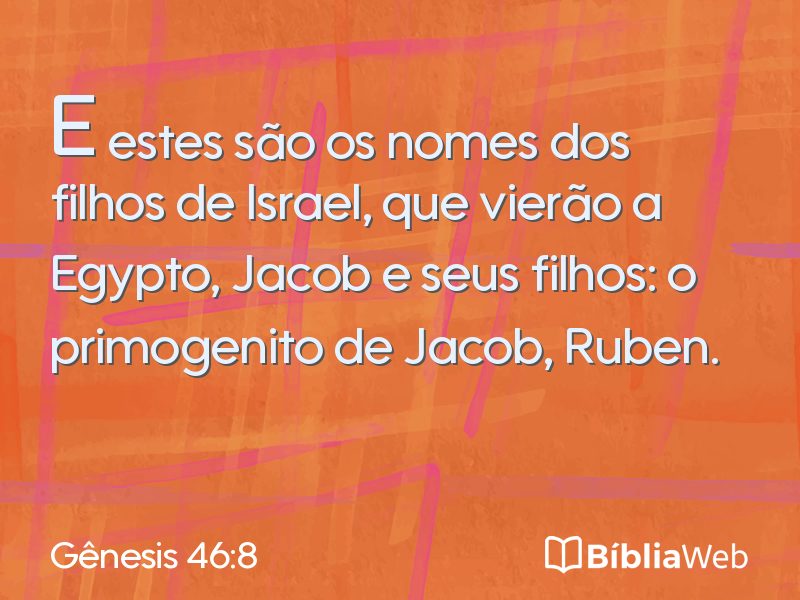 Gênesis 46:8 em imagem para compartilhar