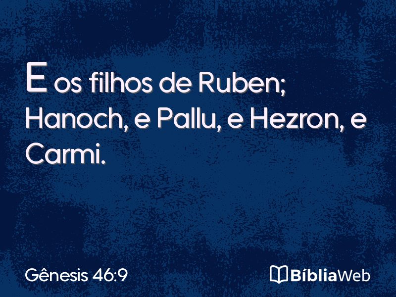 Gênesis 46:9 em imagem para compartilhar