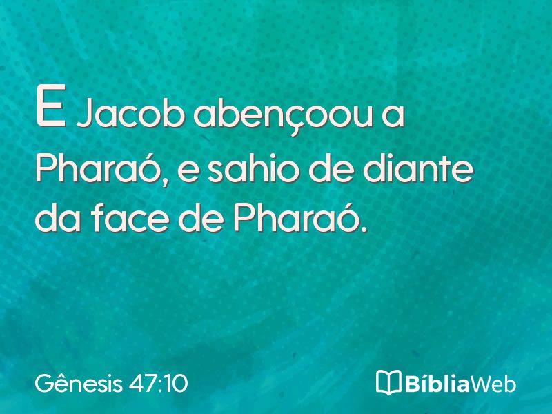 Gênesis 47:10 em imagem para compartilhar