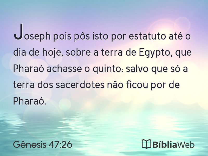 Gênesis 47:26 em imagem para compartilhar