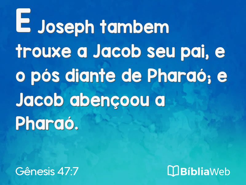Gênesis 47:7 em imagem para compartilhar