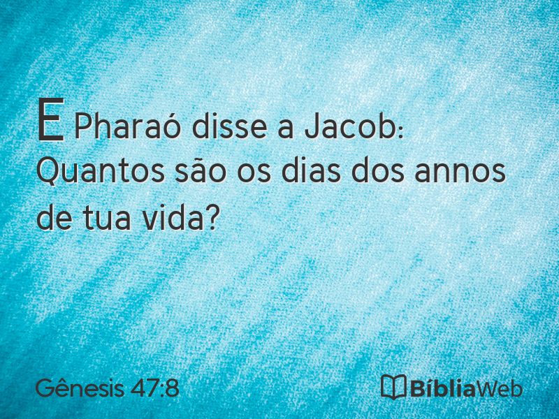 Gênesis 47:8 em imagem para compartilhar