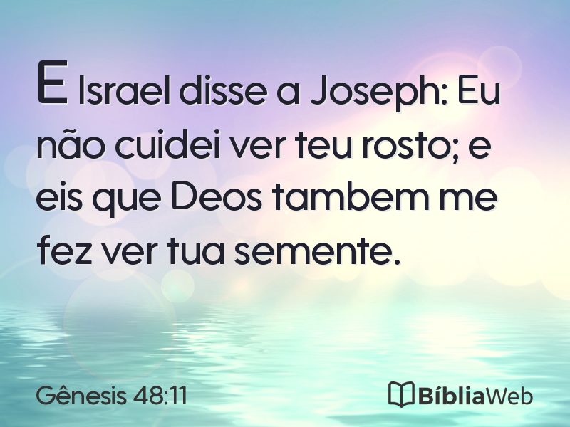 Gênesis 48:11 em imagem para compartilhar