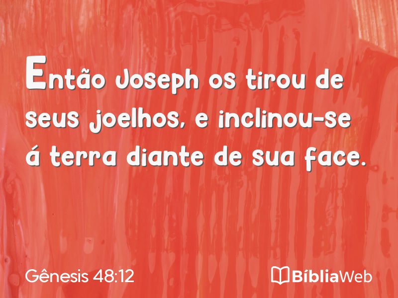 Gênesis 48:12 em imagem para compartilhar
