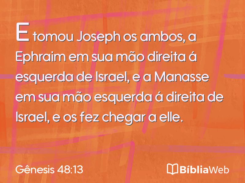Gênesis 48:13 em imagem para compartilhar