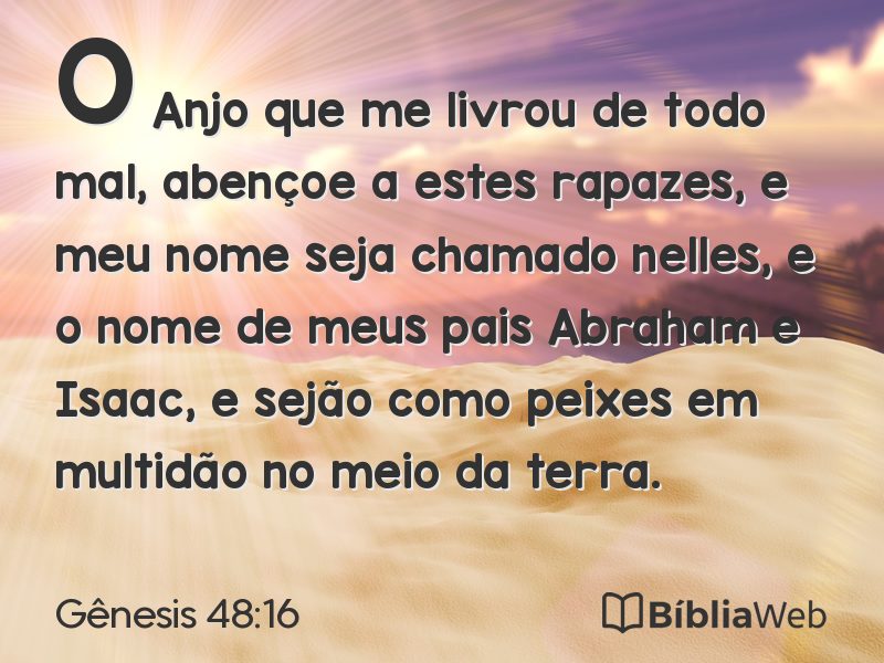 Gênesis 48:16 em imagem para compartilhar
