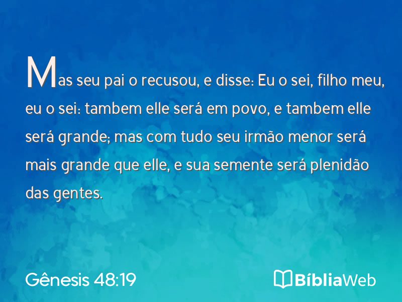 Gênesis 48:19 em imagem para compartilhar