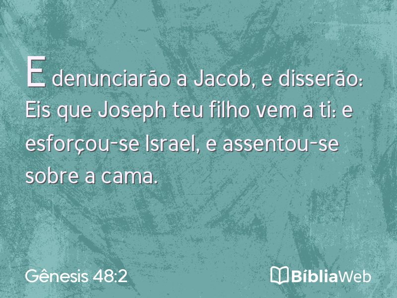 Gênesis 48:2 em imagem para compartilhar
