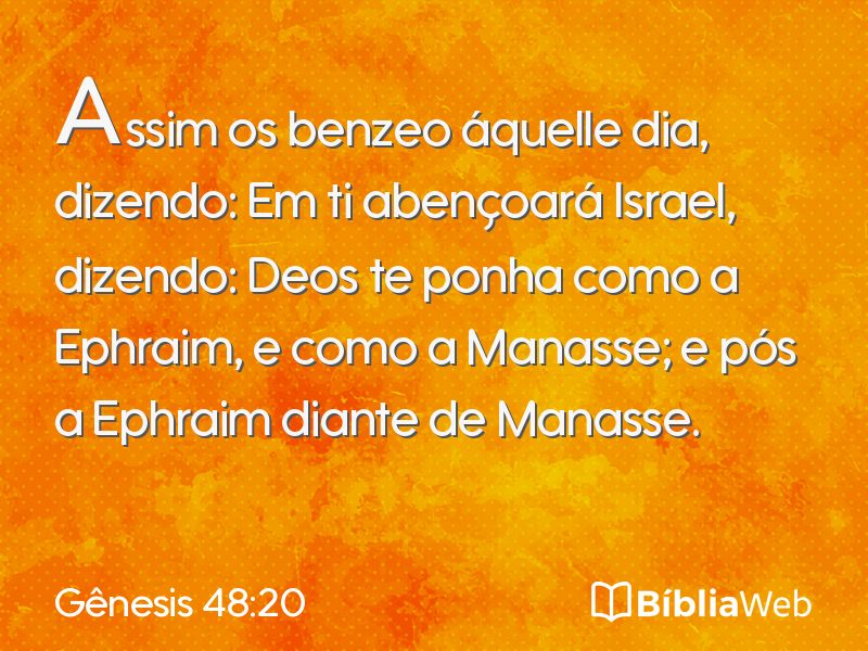 Gênesis 48:20 em imagem para compartilhar