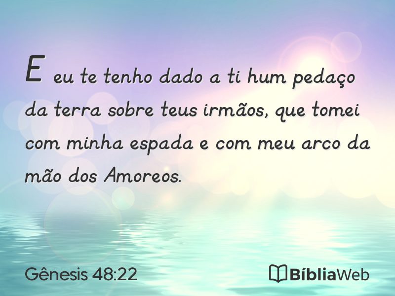 Gênesis 48:22 em imagem para compartilhar