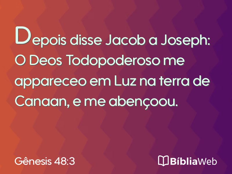 Gênesis 48:3 em imagem para compartilhar