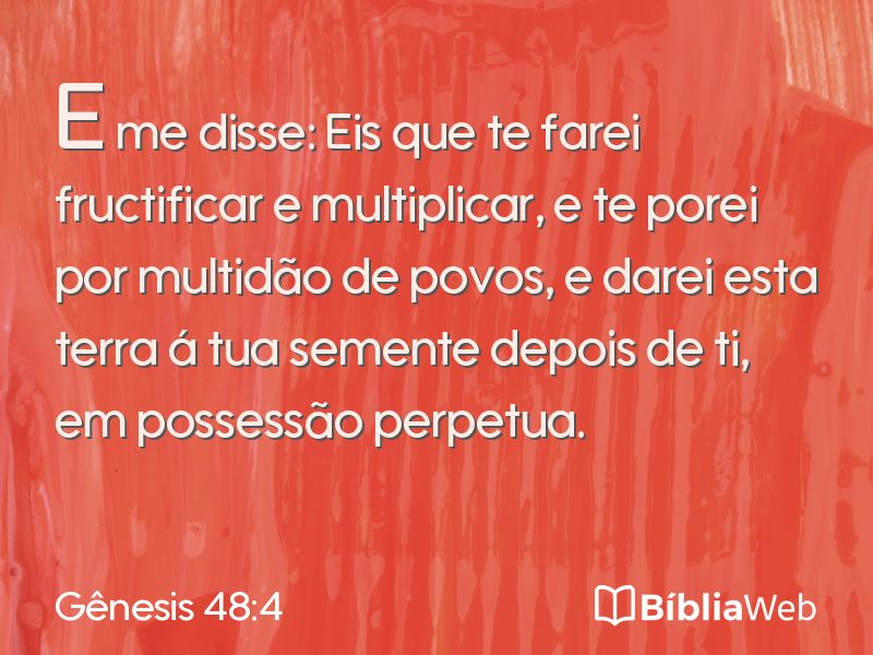 Gênesis 48:4 em imagem para compartilhar