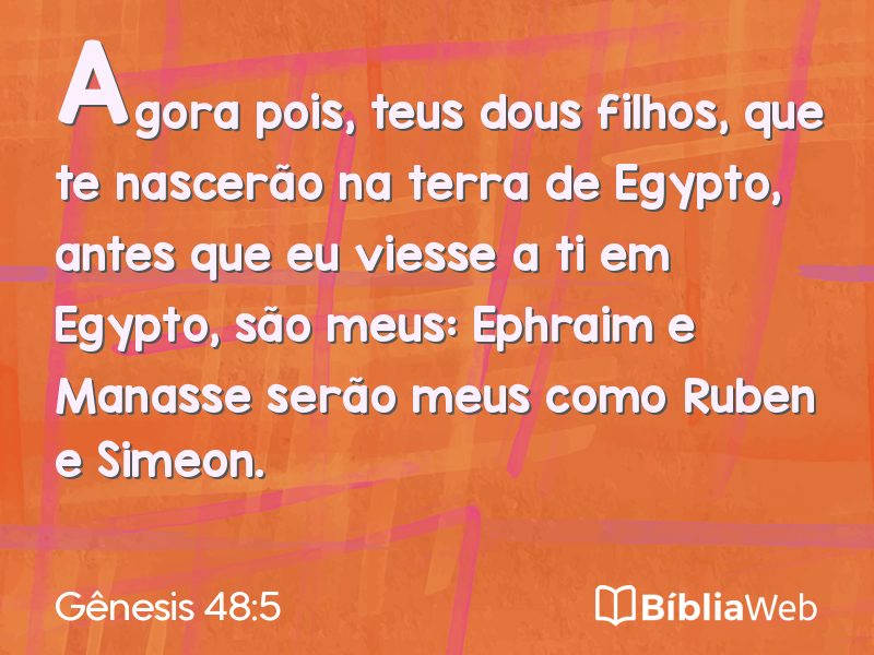 Gênesis 48:5 em imagem para compartilhar