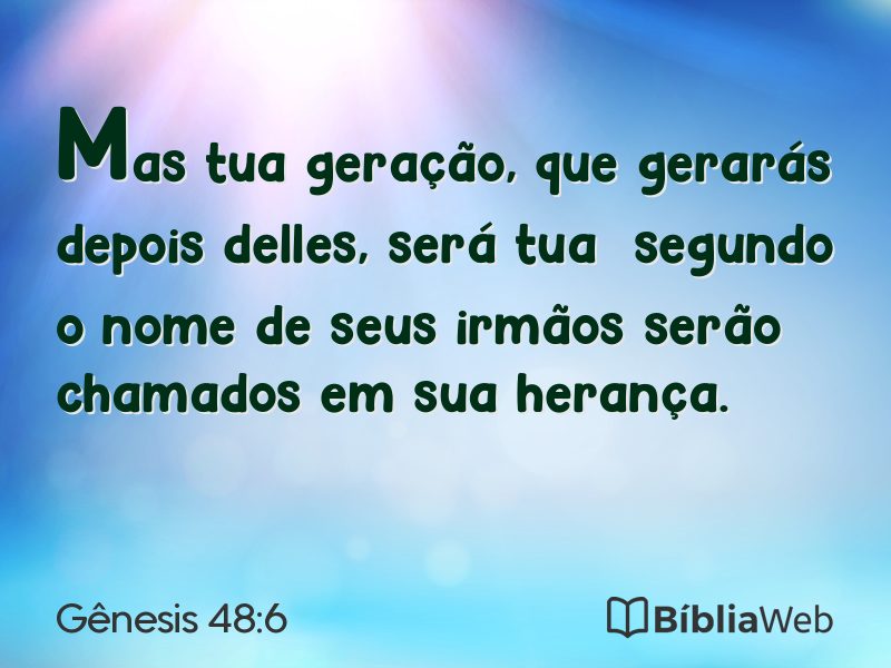 Gênesis 48:6 em imagem para compartilhar