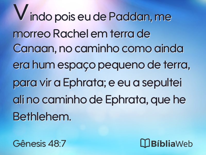 Gênesis 48:7 em imagem para compartilhar