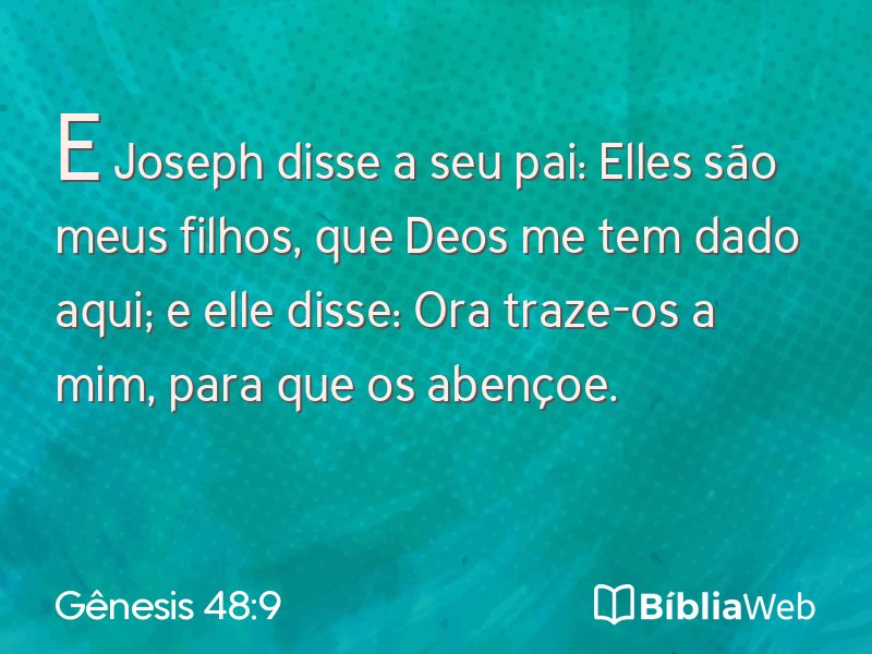 Gênesis 48:9 em imagem para compartilhar