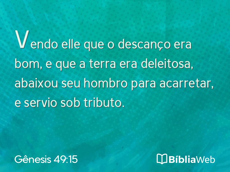 Gênesis 49:15 em imagem para compartilhar