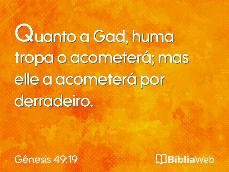 Gênesis 49:19 em imagem para compartilhar