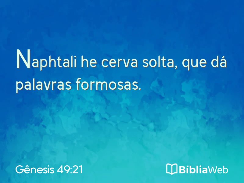 Gênesis 49:21 em imagem para compartilhar