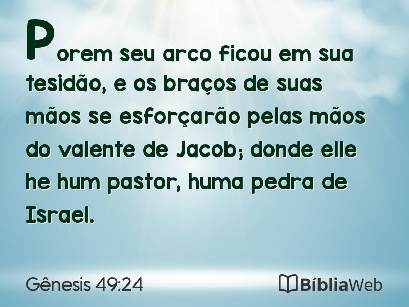Gênesis 49:24 em imagem para compartilhar