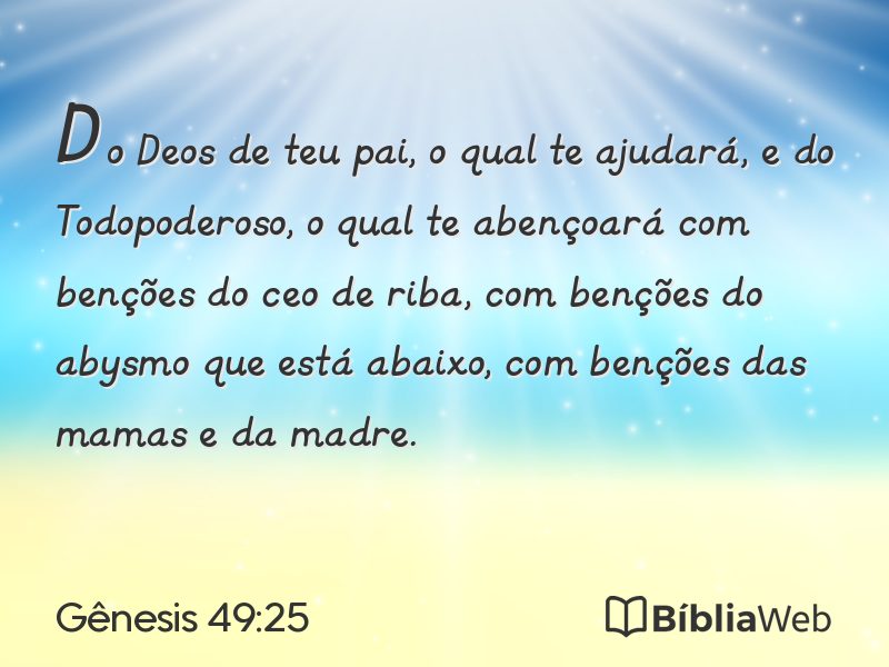 Gênesis 49:25 em imagem para compartilhar