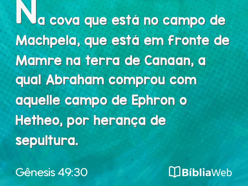Gênesis 49:30 em imagem para compartilhar