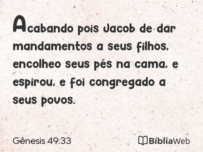 Gênesis 49:33 em imagem para compartilhar