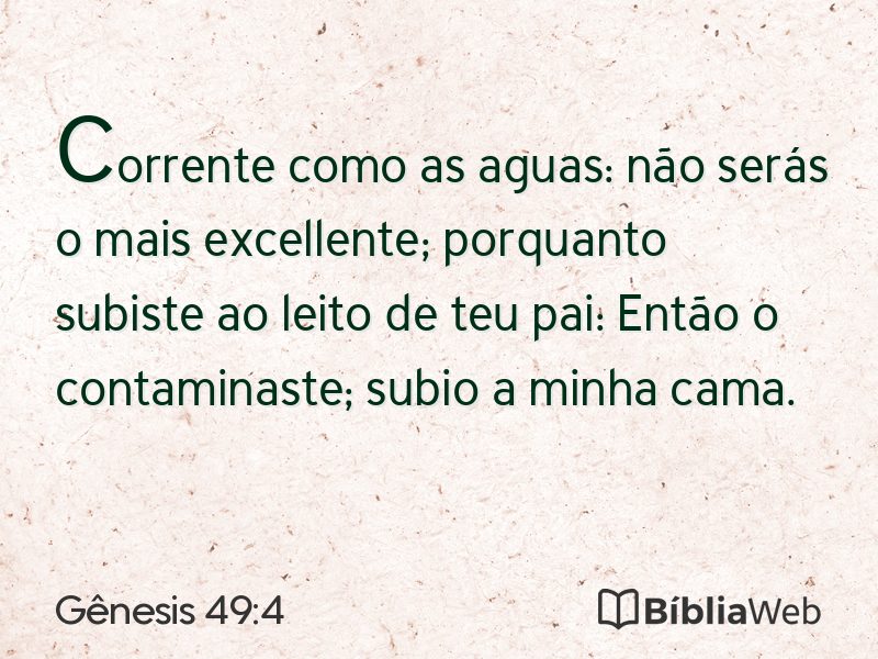 Gênesis 49:4 em imagem para compartilhar