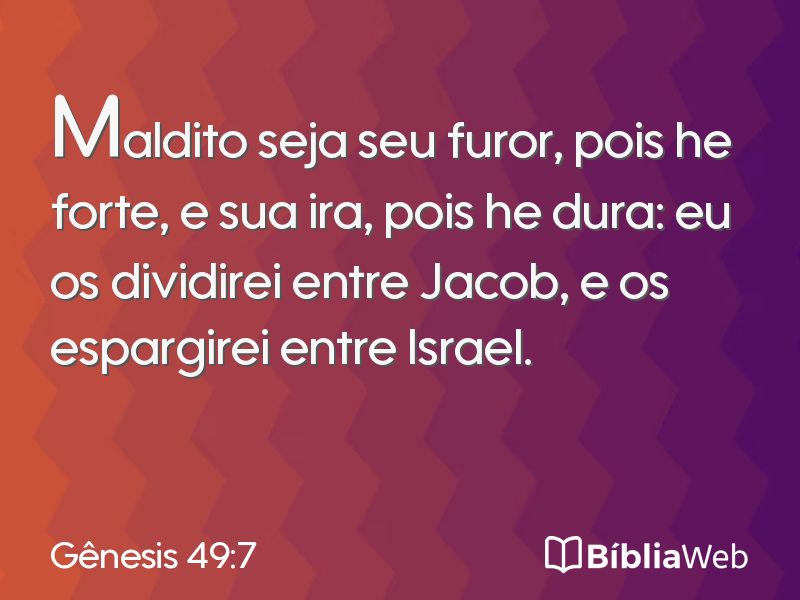 Gênesis 49:7 em imagem para compartilhar