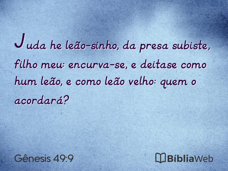 Gênesis 49:9 em imagem para compartilhar