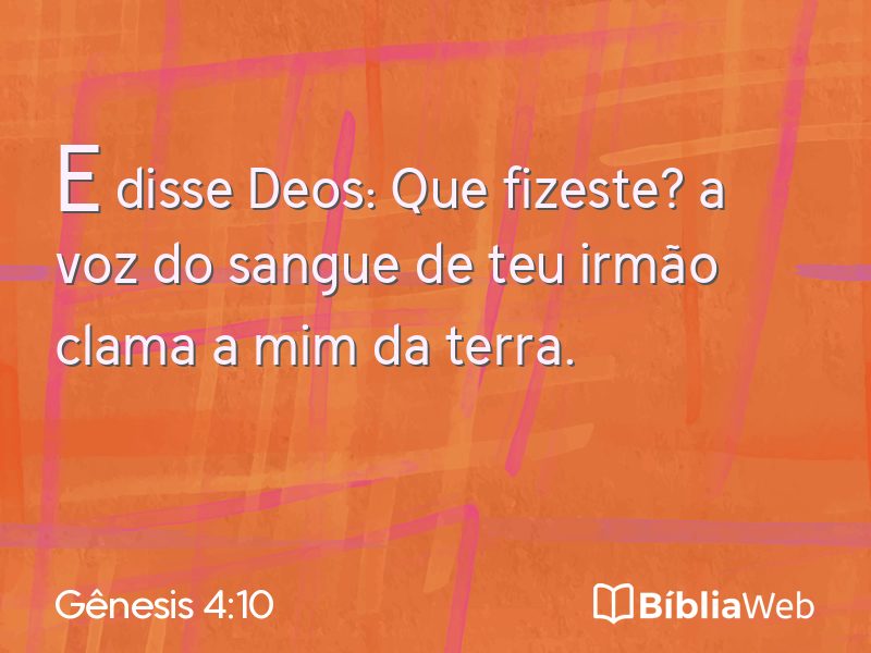 Gênesis 4:10 em imagem para compartilhar