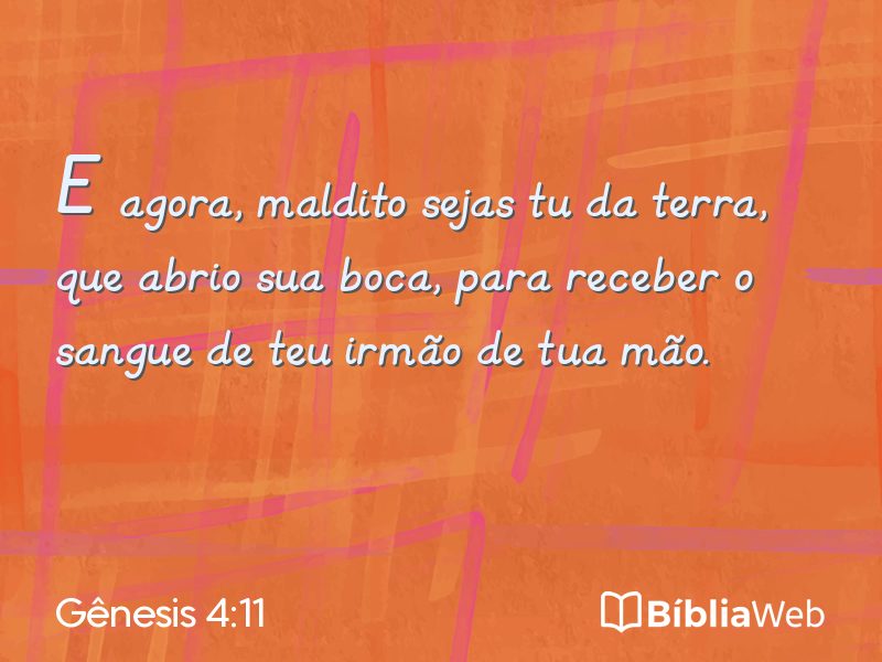 Gênesis 4:11 em imagem para compartilhar