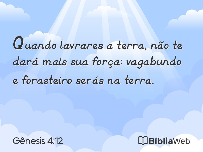Gênesis 4:12 em imagem para compartilhar