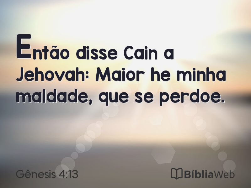 Gênesis 4:13 em imagem para compartilhar
