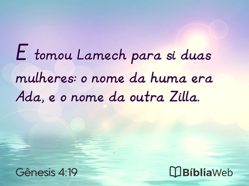 Gênesis 4:19 em imagem para compartilhar