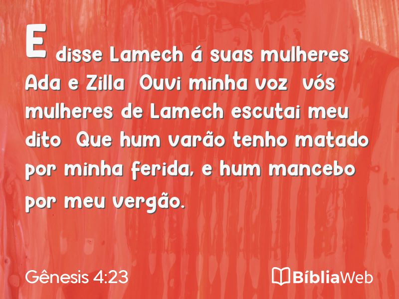 Gênesis 4:23 em imagem para compartilhar