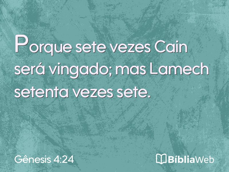 Gênesis 4:24 em imagem para compartilhar