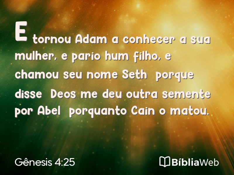 Gênesis 4:25 em imagem para compartilhar
