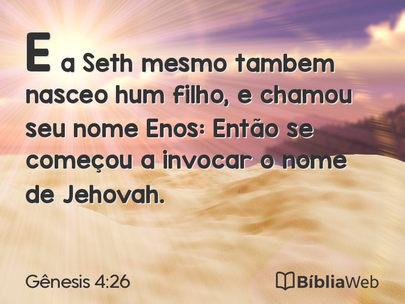 Gênesis 4:26 em imagem para compartilhar