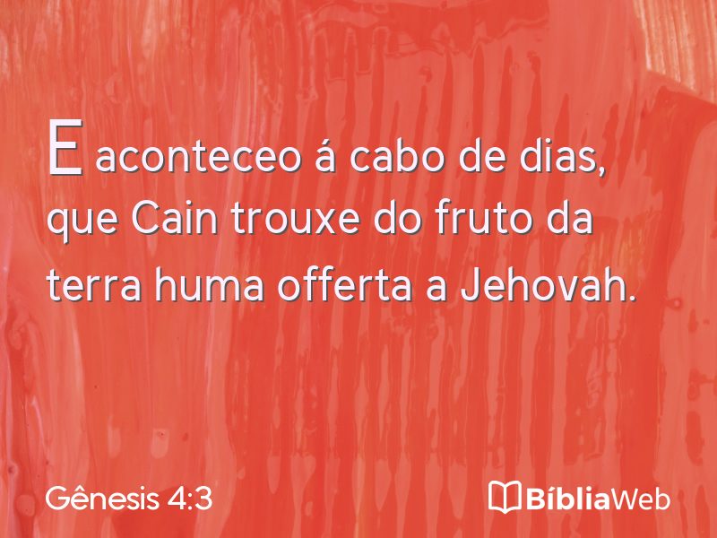 Gênesis 4:3 em imagem para compartilhar