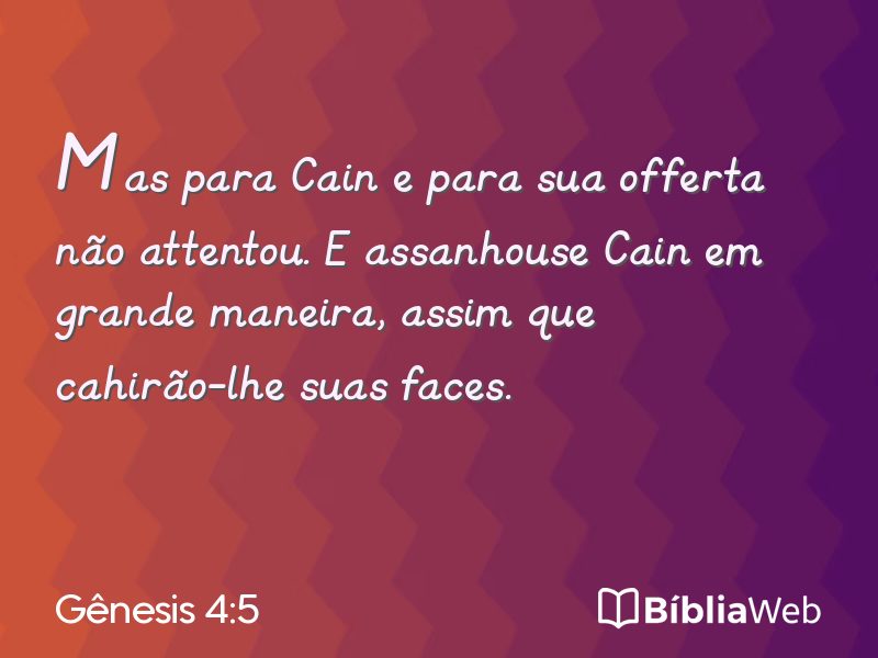Gênesis 4:5 em imagem para compartilhar