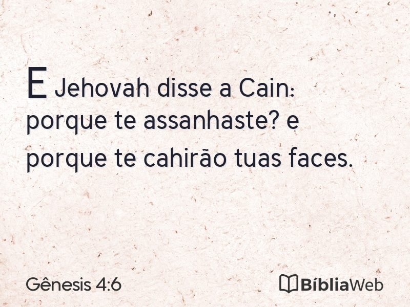 Gênesis 4:6 em imagem para compartilhar