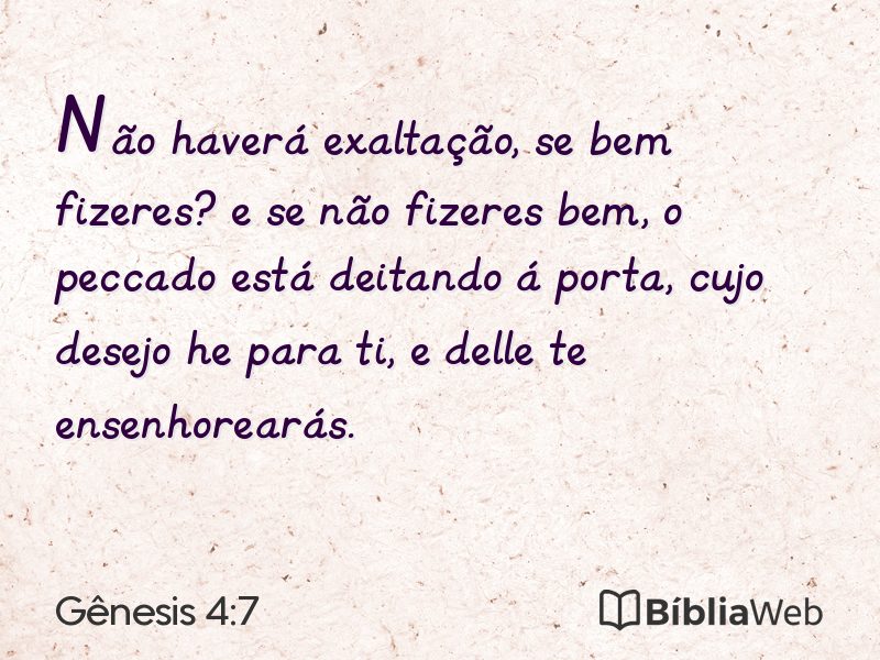 Gênesis 4:7 em imagem para compartilhar