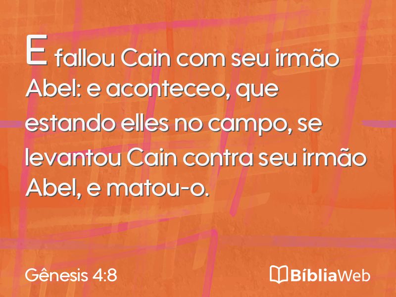Gênesis 4:8 em imagem para compartilhar