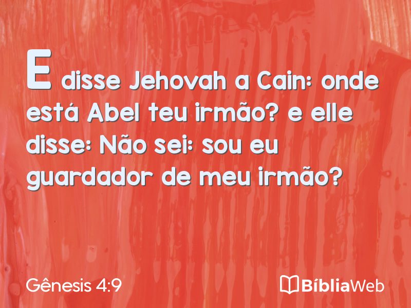 Gênesis 4:9 em imagem para compartilhar